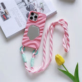 Wave Mirror Braided Rope Protective Case For iPhone