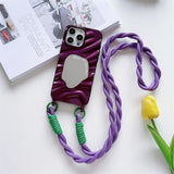 Wave Mirror Braided Rope Protective Case For iPhone