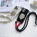 Wave Mirror Braided Rope Protective Case For iPhone