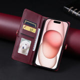 Dual Layer Card Slots Photo Frame Wallet Case for iPhone