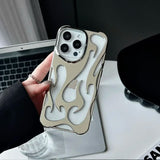 Fashion Creative Matte 3D Hollowed Flame Case For iphone