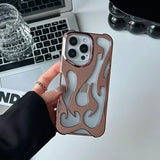 Fashion Creative Matte 3D Hollowed Flame Case For iphone