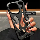 Fashion Creative Matte 3D Hollowed Flame Case For iphone