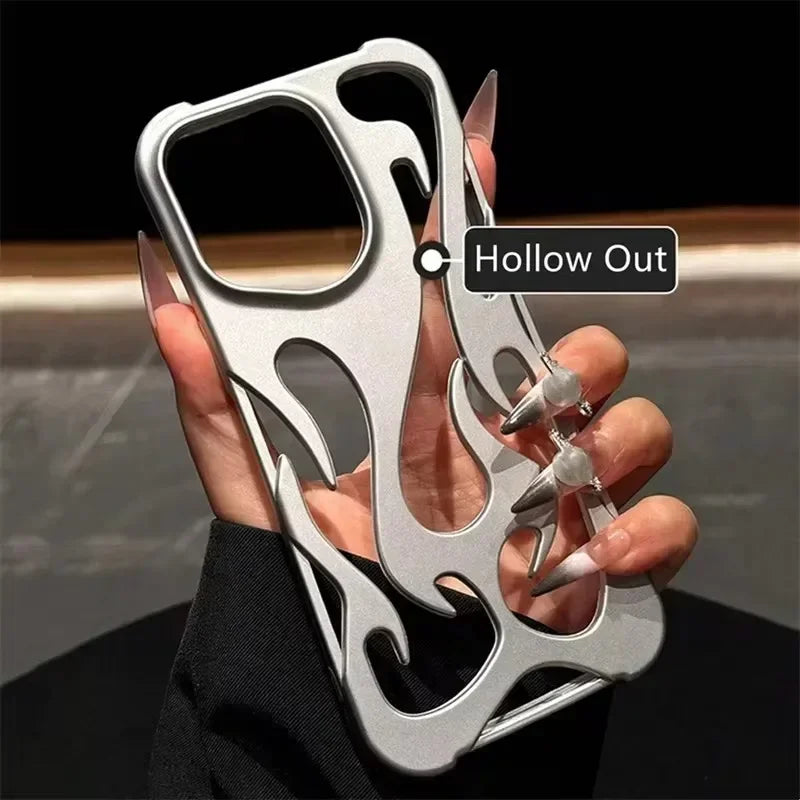 Fashion Creative Matte 3D Hollowed Flame Case For iphone