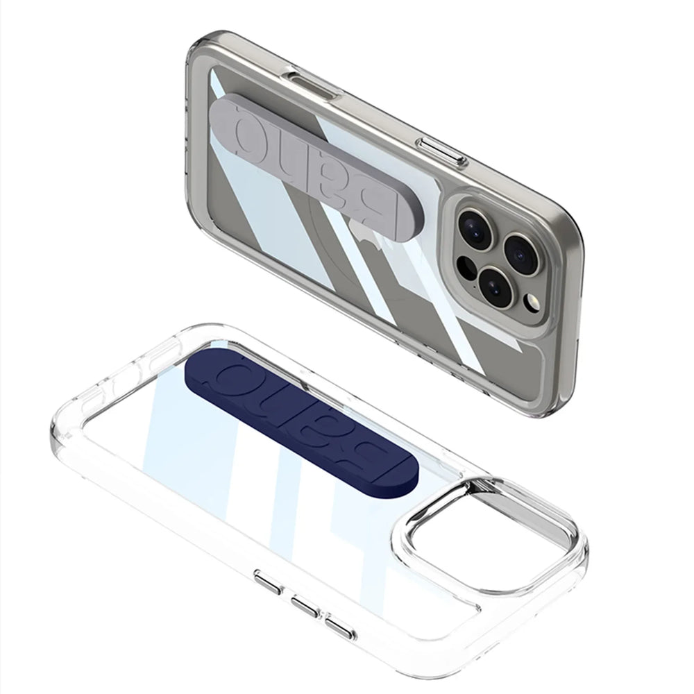 Wrist Strap Transparent Hard Shockproof Case for iPhone