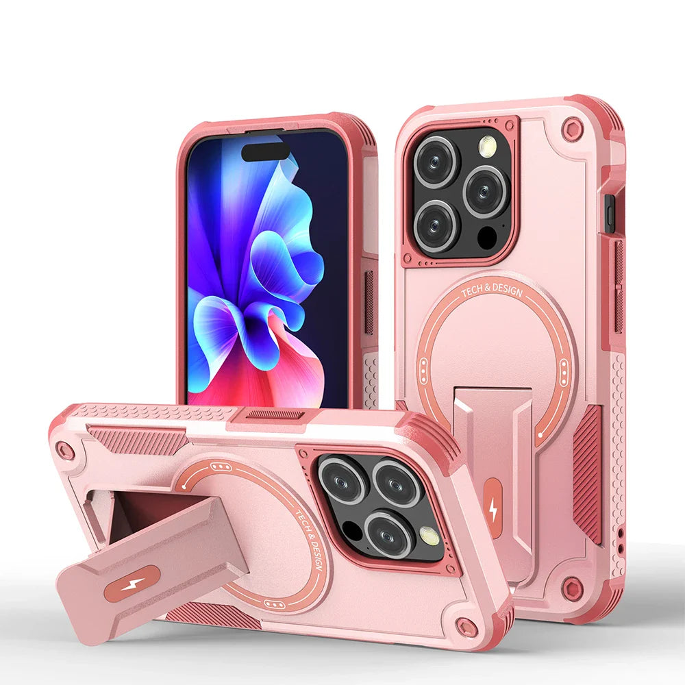 Magnetic Shockproof Hard Back Case For iPhone