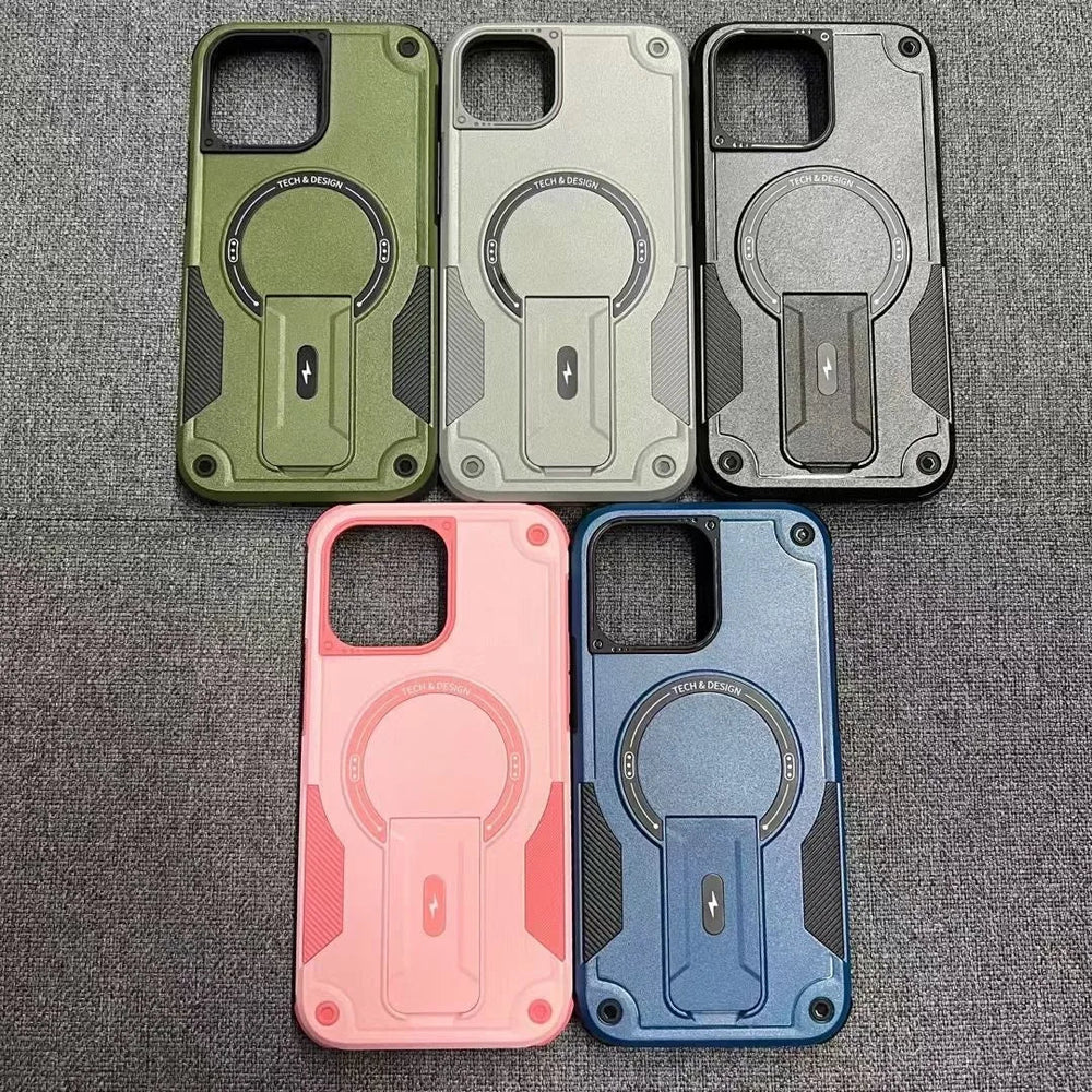 Magnetic Shockproof Hard Back Case For iPhone