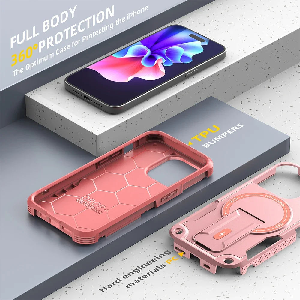 Stand Invisible Support Wireless Charging Case for IPhone