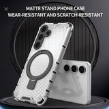 Matte Bracket Magnetic Ring Hard Case For Samsung