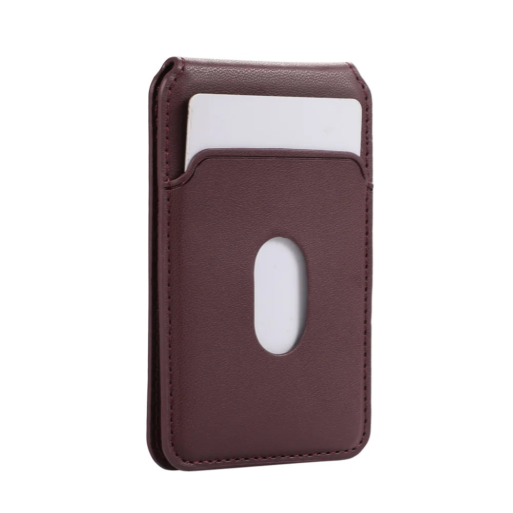 Magnetic Leather Card Holder Wallet for Apple