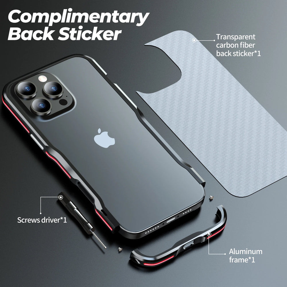 Aluminum Detachable Heat Dissipation Metal Frame Bumper Case For iPhone