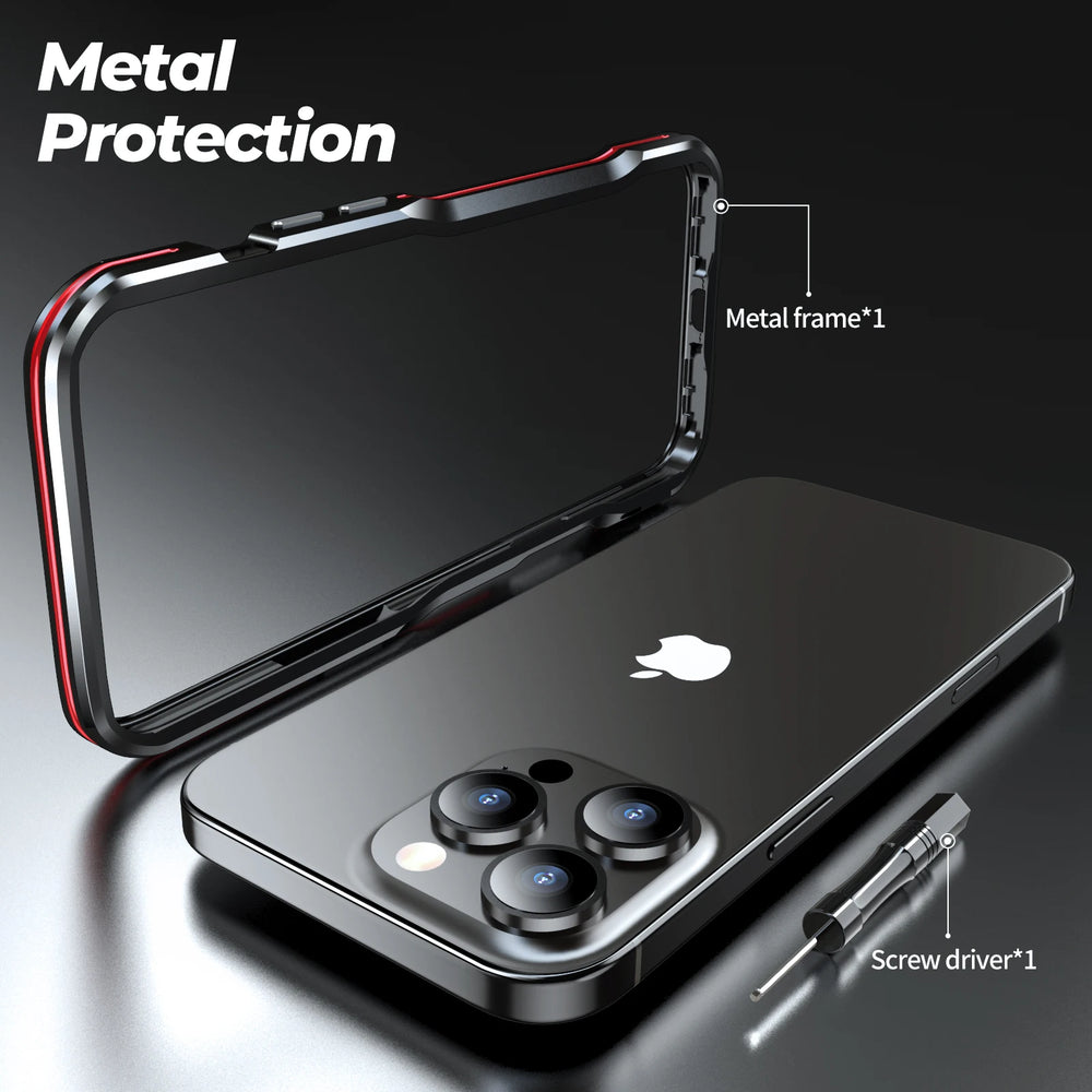 Aluminum Detachable Heat Dissipation Metal Frame Bumper Case For iPhone