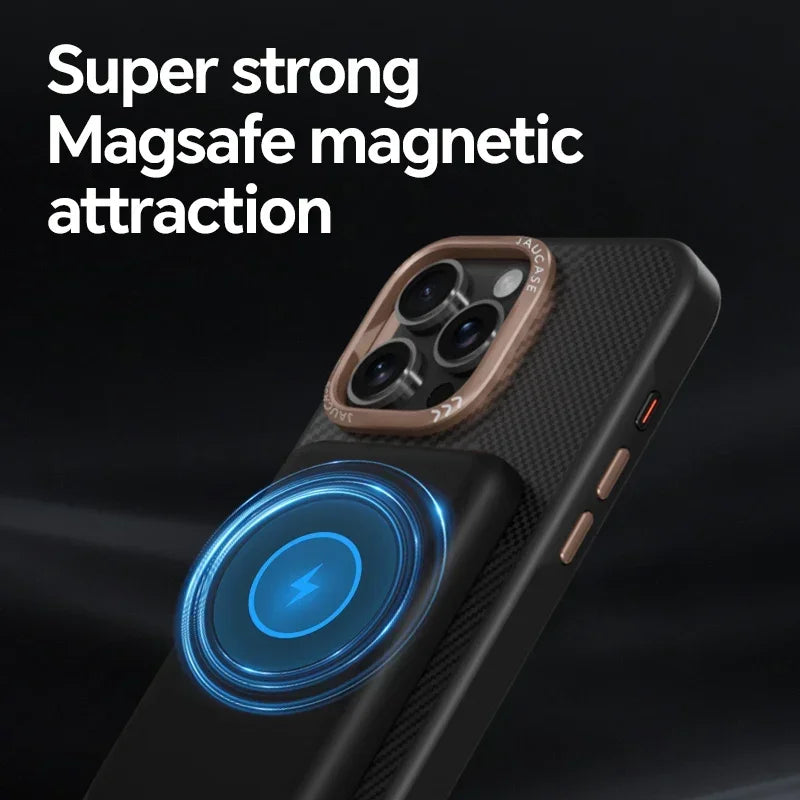 X-level Carbon Fiber Texture Magnetic Metal Case for iPhone