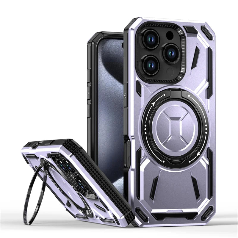 Shockproof Armor Magnetic Ring Stand Funda Case for iPhone