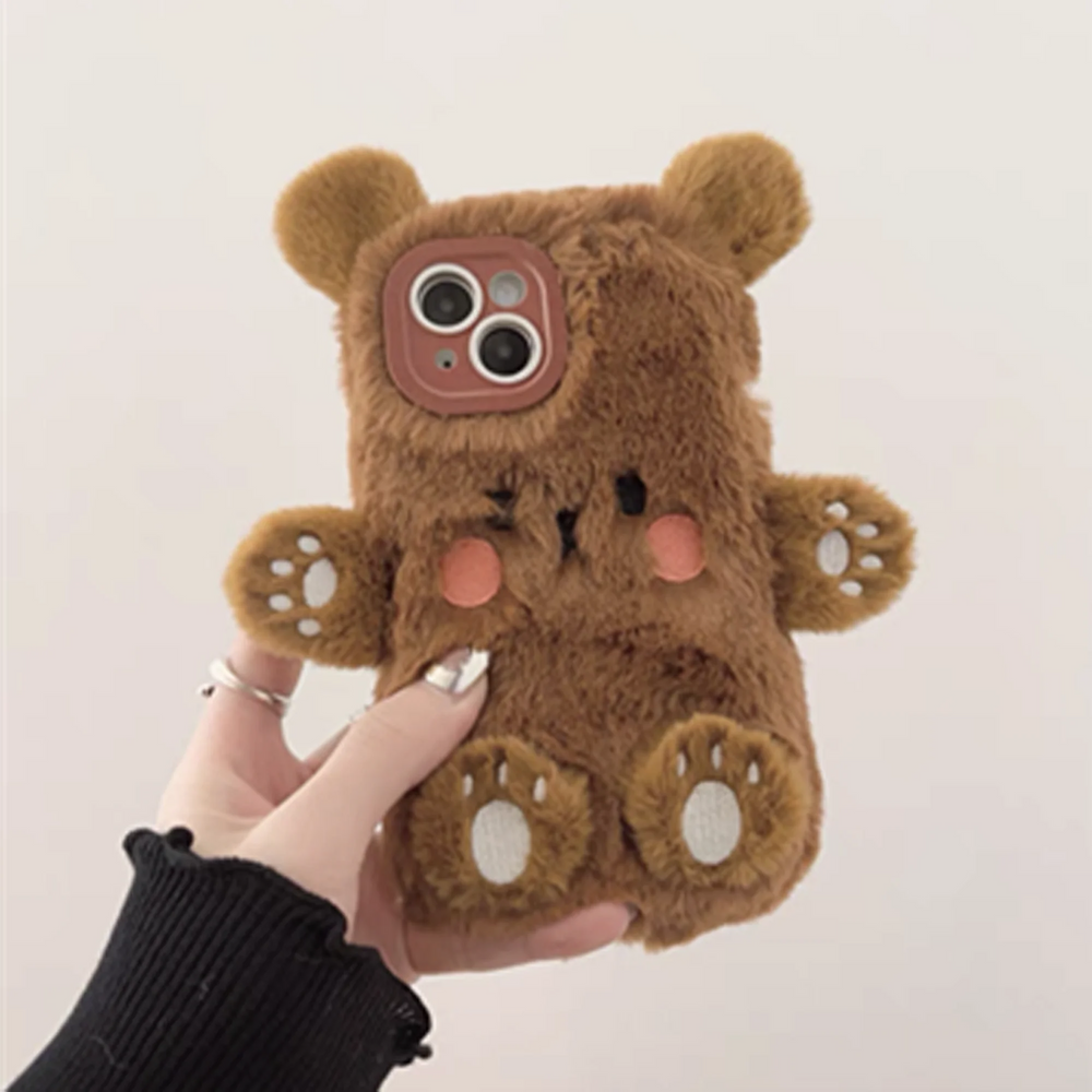 Furry Snuggly Bear Case For iPhone