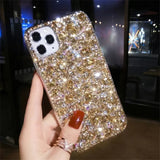 Luxury Bling Rhinestone Glitter Full Gold Diamond Crystal Case For iPhone