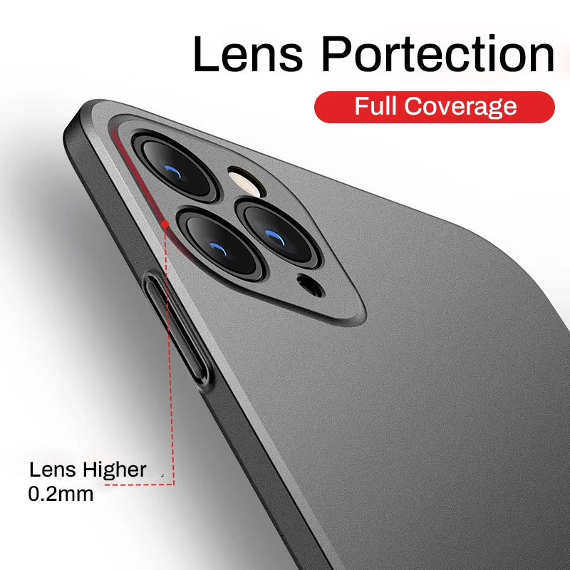 Luxury Matte Shockproof Hard PC Case For iPhone  Ultra Thin Back Cover