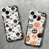 Halloween Pumpkin Ghost Bat Clear Case For iPhone