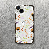 Halloween Pumpkin Ghost Bat Clear Case For iPhone