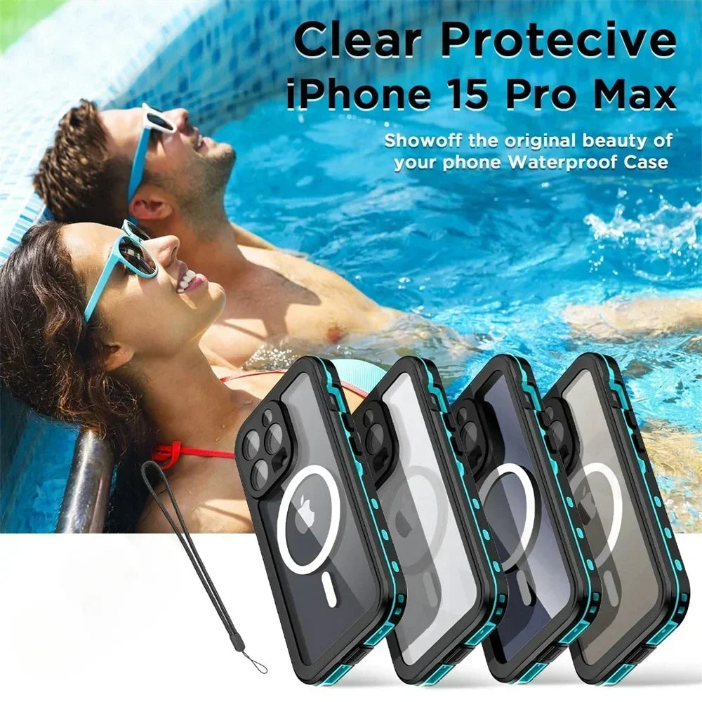 Waterproof Magnetic Full Body Protective Dustproof Case For iPhone