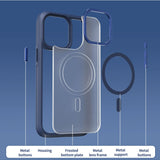 Ice Matte Transparent Anti Drop Magnetic Case for iPhone