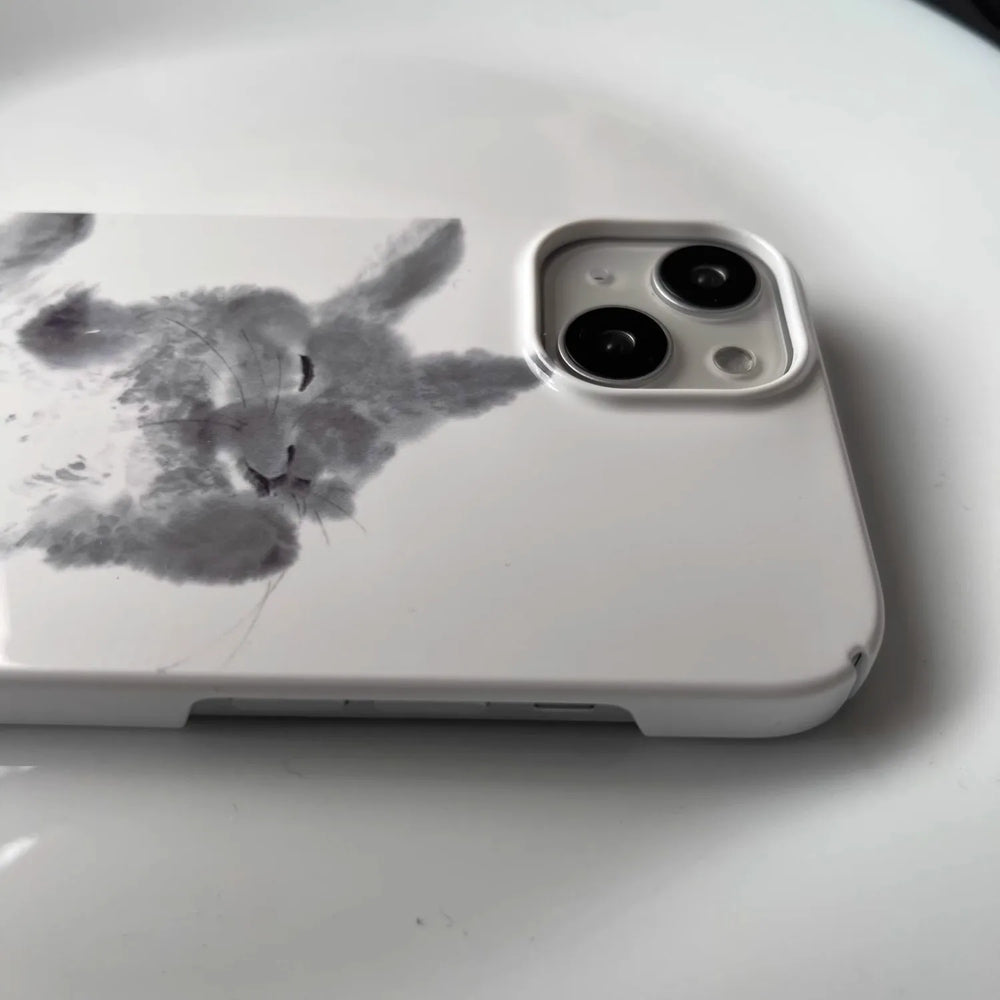 Ink and Wash Painting Rabbit Case for iPhone