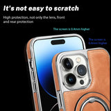 Men's Business Leather Magnetic Bracket Case for iPhone