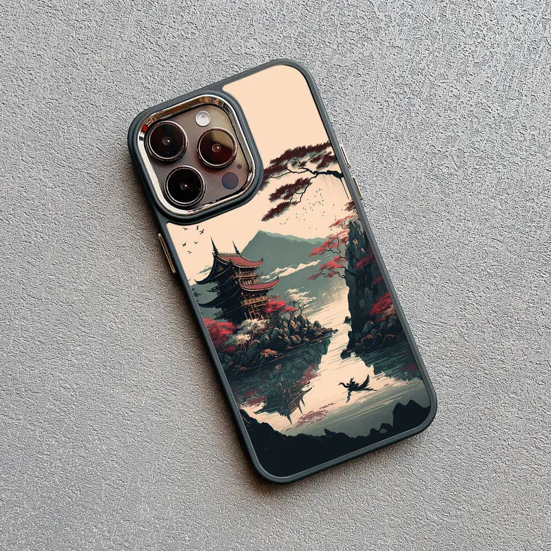 Japanese Aesthetic Mount Fuji Landscape Case For iPhone