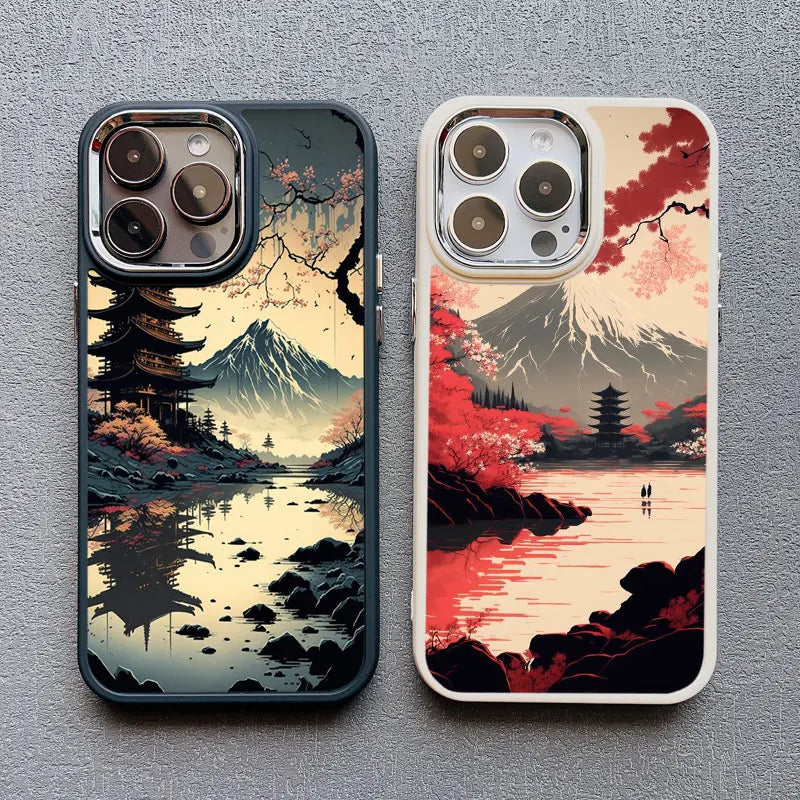 Japanese Aesthetic Mount Fuji Landscape Case For iPhone