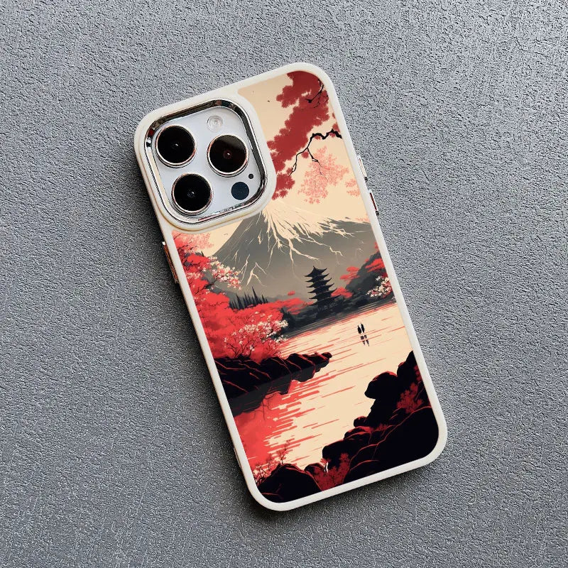 Japanese Aesthetic Mount Fuji Landscape Case For iPhone