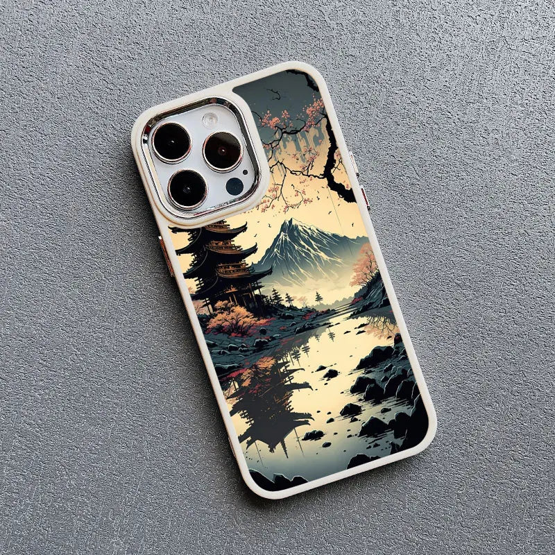 Japanese Aesthetic Mount Fuji Landscape Case For iPhone