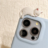 Cute 3D Cat Leather Soft Back Case For iPhone