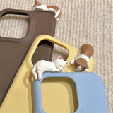 Cute 3D Cat Leather Soft Back Case For iPhone