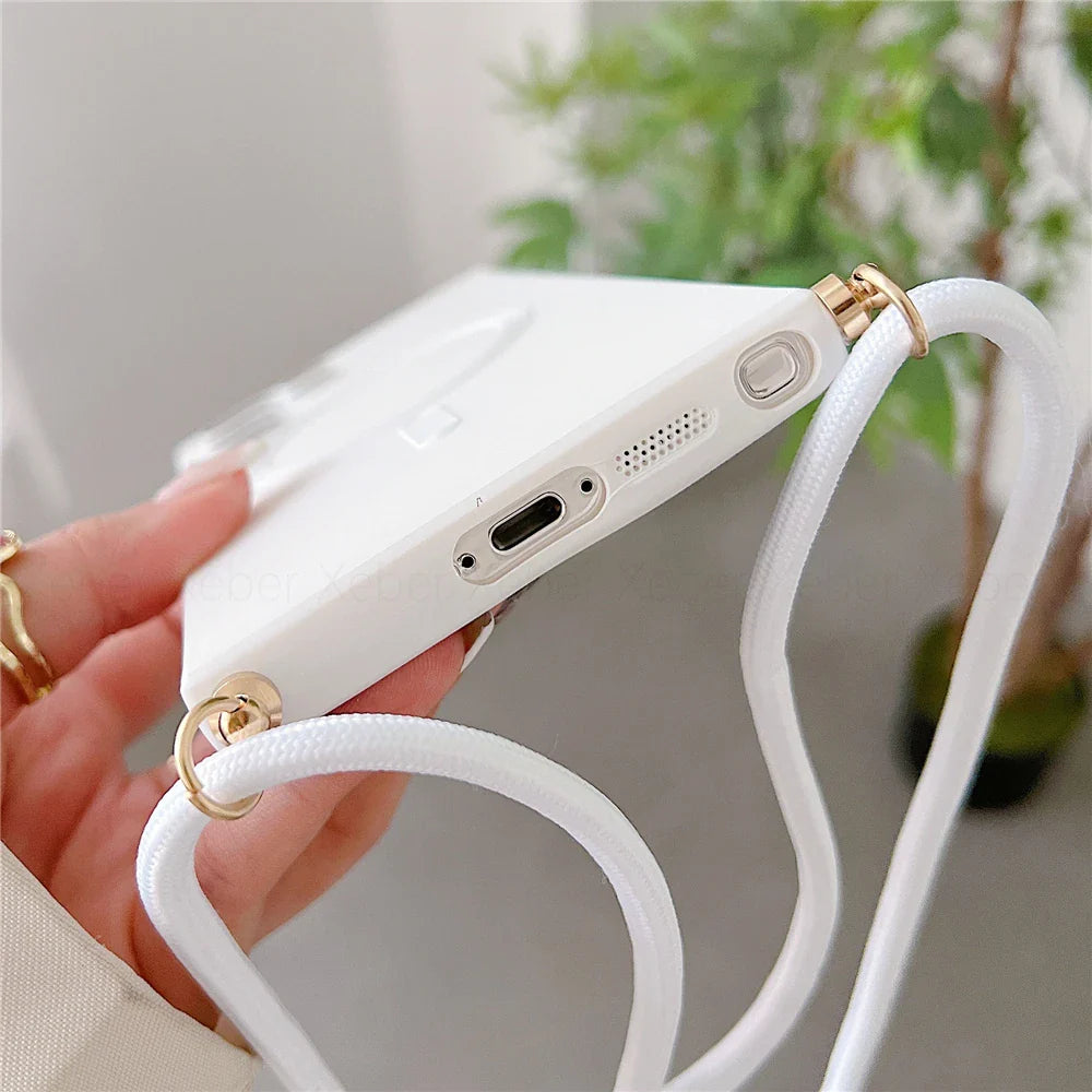 Lanyard Crossbody Magnetic Charging Case For Samsung