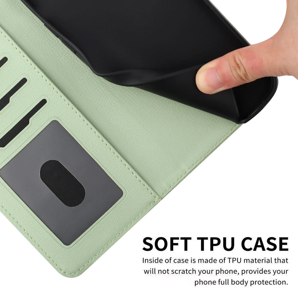 Leather Flip Holder Wallet Stand Case For iPhone