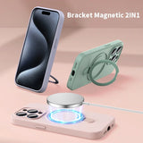 Liquid Silicone Stand Ring Holder Magnetic For iPhone