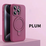 Liquid Silicone Stand Ring Holder Magnetic For iPhone