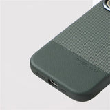 Luxury Business Hit Color Relief Leather Wireless Charging Case For iPhone