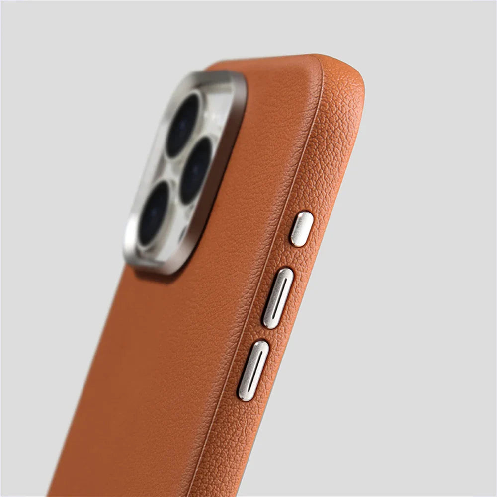 Luxury Business PU Leather Magnetic Case For iPhone