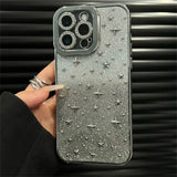 Bling Glitter Gradient Thin Y2K Star Plating Phone Case For iPhone