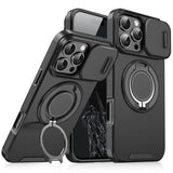 Luxury Armor Magnetic Bracket Slide Camera Protection Case For iPhon