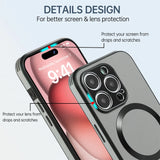 Luxury Magnetic Wireless Charging Leather Stand Case For iPhone