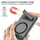 Luxury Magnetic Wireless Charging Leather Stand Case For iPhone