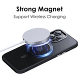 Luxury Magnetic Stand Transparent Matte Case For iphone