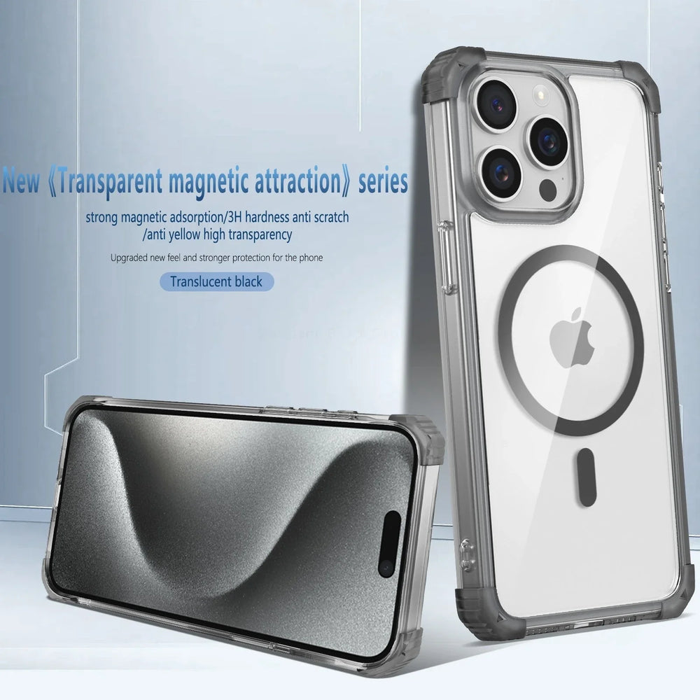 Luxury Magnetic Transparent Case For iPhone