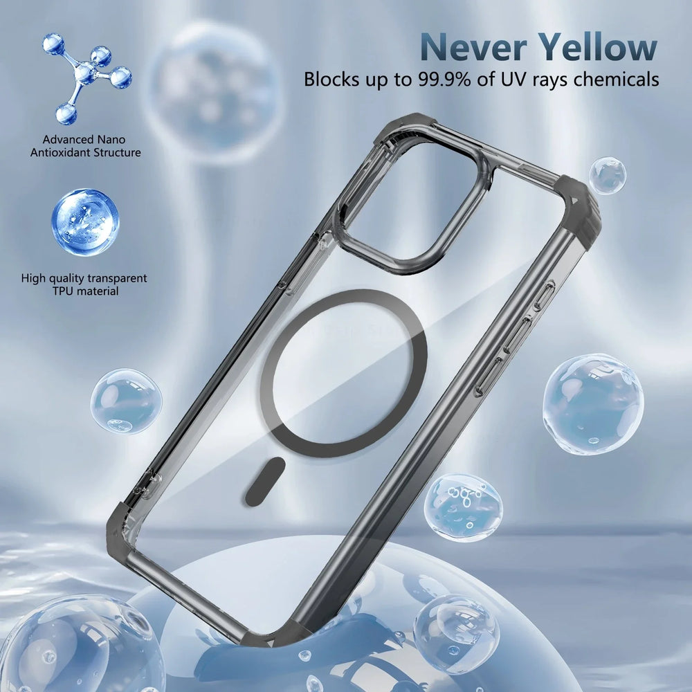 Luxury Magnetic Transparent Case For iPhone