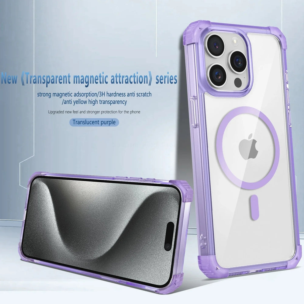 Luxury Magnetic Transparent Case For iPhone