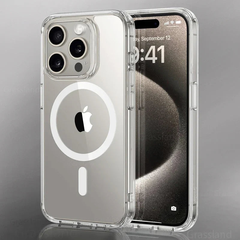 Luxury Magnetic Transparent Case for iPhone