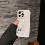 Luxury Snake skin Graphic 3D Shockproof Matte Hard Case For iPhone