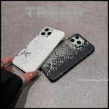 Luxury Snake skin Graphic 3D Shockproof Matte Hard Case For iPhone